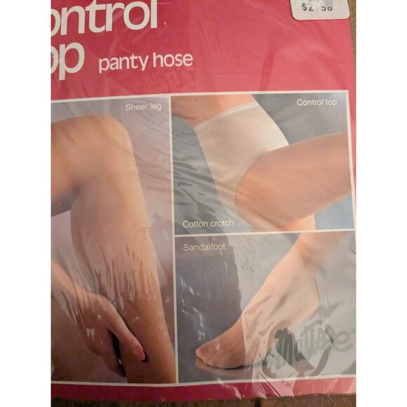 Vintage 80s Matisse Control Top Pantyhose Nylons Brown Suntan Tall - Picture 4 of 6